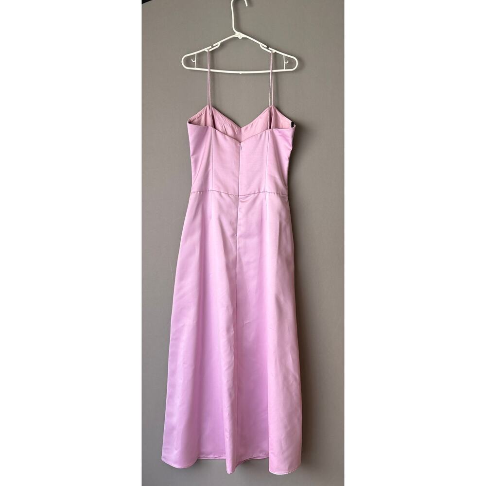 Nicole Miller sz 12‎ Pink spaghetti strap formal gown dress - Picture 7 of 10